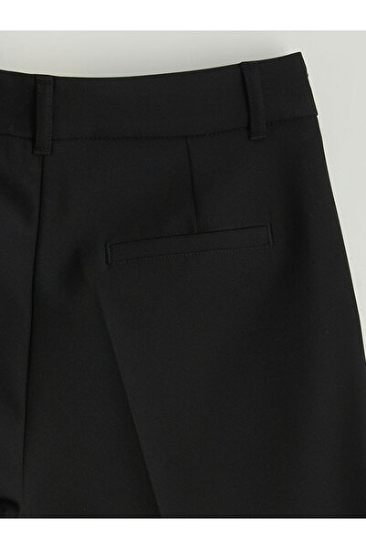 LC Waikiki Black Standard Fit Wide Leg Women's Trousers
