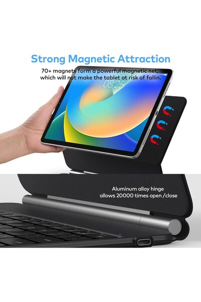 NEONI Keyboard Case for iPad 10th & 11th Generation (10.9") Black