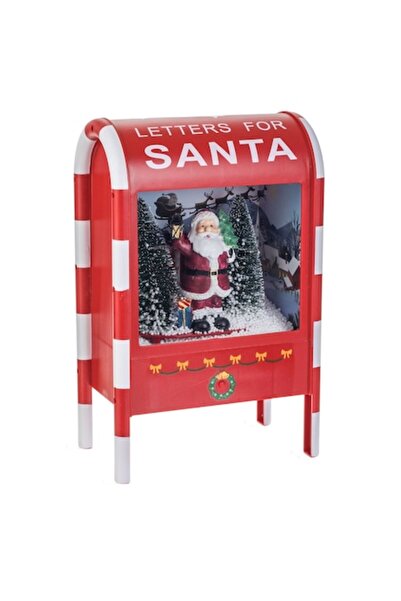 OEM Christmas Mailbox Decoration with Santa Claus, Light & Music 20x12x33cm