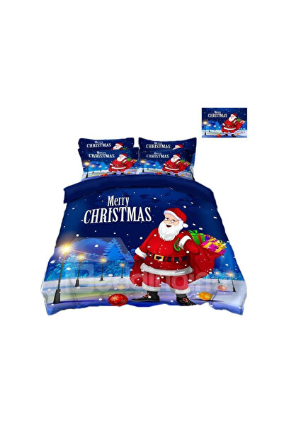 FIONNA.RO Lenjerie De Pat Finet Premium Craciun 6 Piese - Merry Christmas