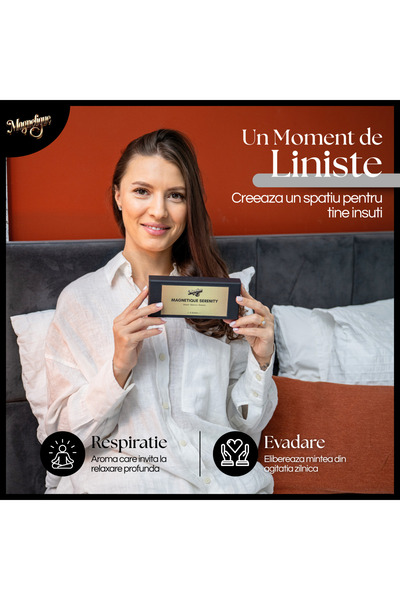 Magnetique Set of 6 Essential Oils Aromatherapy, Magnetique Serenity, Essence of calm, inner harmony, 6x10ml