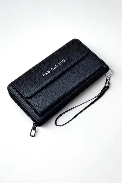 VANİLLA COLLECTİON 100% Genuine Leather Unisex Handbag with Magnetic Phone Compartment and Hand and Wrist Strap