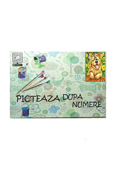 MATTELOT TOYS Painting by numbers set Happy Puppy, Picture with wooden frame 20 x 30 cm