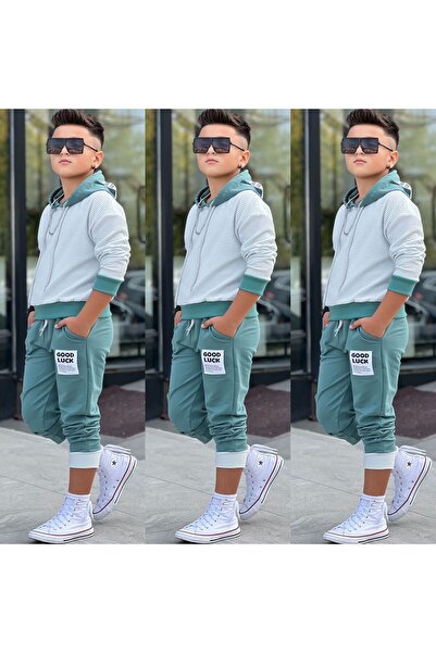 ELONKİDS Boy's Hooded Set
