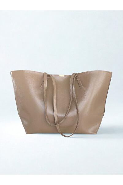 yako Sasha Women's Shoulder Bag – Large Volume, Internal Compartment with Zipper, High-Quality Faux Leather (50×30×15 cm)