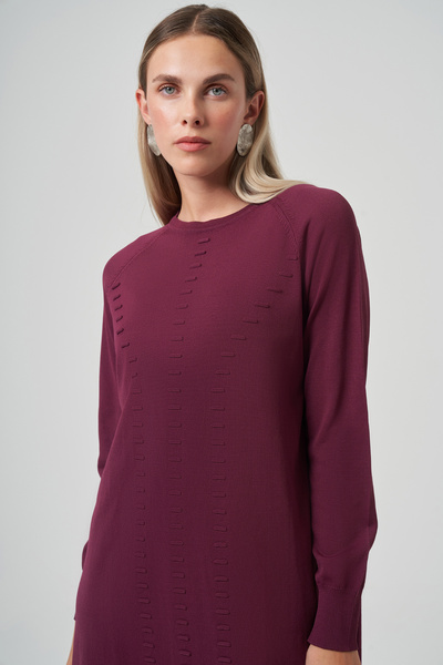 Nuss Βασικό πλεκτό τούνικ 907 Μπορντό