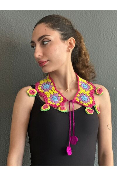 Gönülden Tasarım Hand Knitted Motif Collar Shirt Clothing Accessory