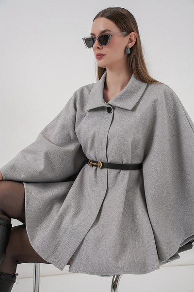 Bigdart Γυναικείο Παντελόνι με Ζώνη 9170 - Γκρι