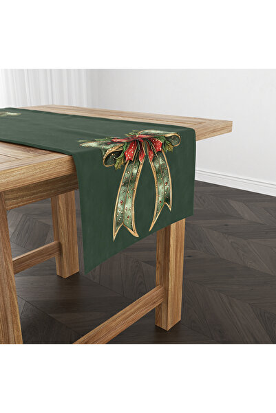 Filamente Dijital Baskılı Runner - Yılbaşı / Christmas Desenli - 140x40 Cm