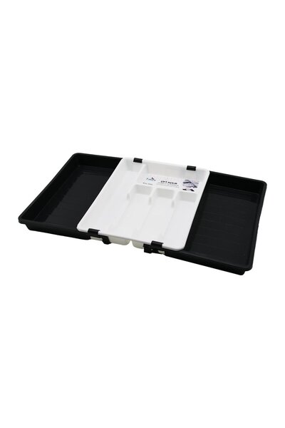 Go İthalat Kayar Spoon Holder Two-Sided Double Opening Adjustable Drawer Insi...