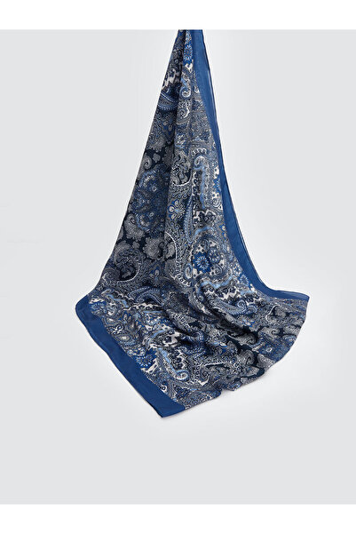 LC Waikiki Navy Blue Patterned Women's Shawl