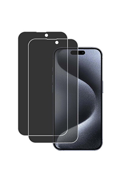 HYX 2 Pack for Apple iPhone 15/15 Pro Clear Privacy Hydrogel Full Edge-to-Edge Screen Protector