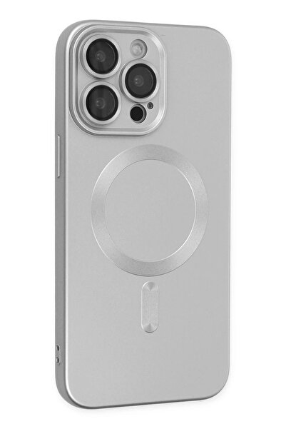 NewFace Nrtmsa iPhone 13 Pro Max Case Moshi Lens Magneticsafe Silicone (174845) - Silver