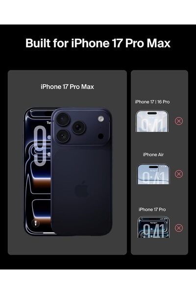 HYX Privacy Screen Protector for iPhone 17 Pro Max Black