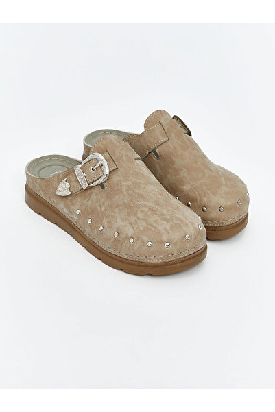 LC Waikiki Beige Suede Look Women's Slippers