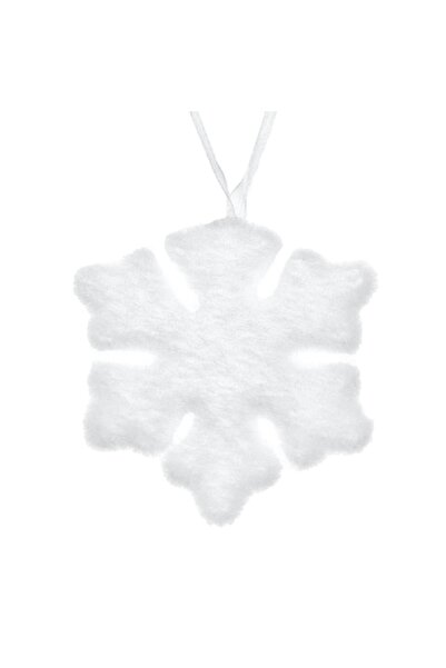 OEM Christmas Tree Ornament, Snowflake, Foam, White, 10cm