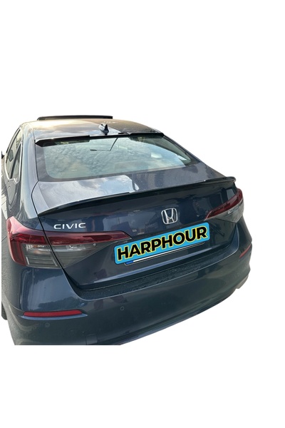 Harphour Honda Civic 2022+ Fe1 Bagaj Üstü + Cam Üstü Spoiler 2’li SET Pianobl...