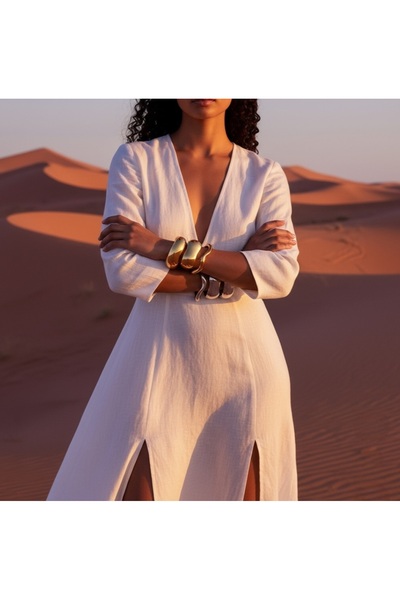 Miruva Daire Model Çelik 14k Kadın Kelepçe