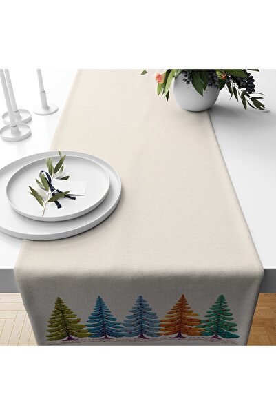 Filamente Digital cu imprimeu Runner - Model de Anul Nou / Crăciun - 140x40 Cm