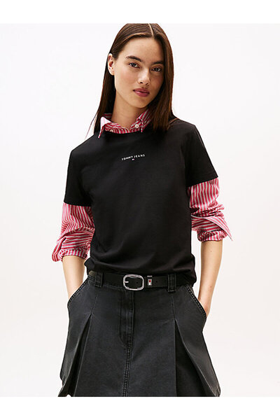 Tommy Hilfiger Linear Logo Crew Neck T-Shirt