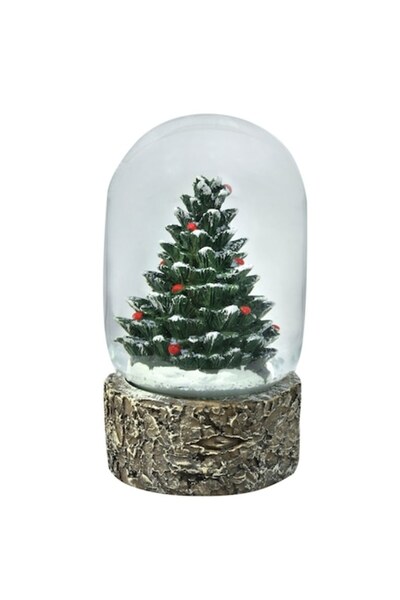 OEM Glob de zăpadă cu brad decorativ de Crăciun, 11 cm