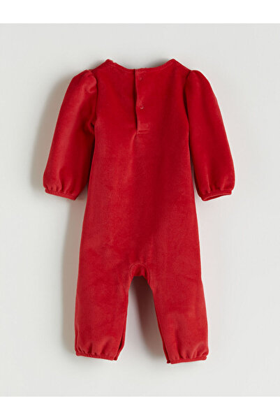 LC Waikiki Baby Girl Romper with Red Bow Detail