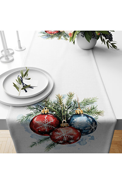 Filamente Digital cu imprimeu Runner - Model de Anul Nou / Crăciun - 140x40 Cm