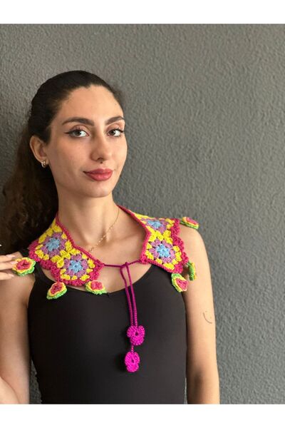 Gönülden Tasarım Hand Knitted Motif Collar Shirt Clothing Accessory