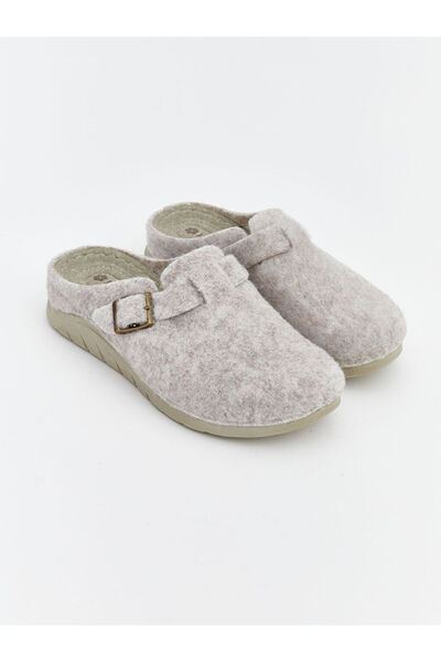 LC Waikiki Beige Buckle Women's House Slippers