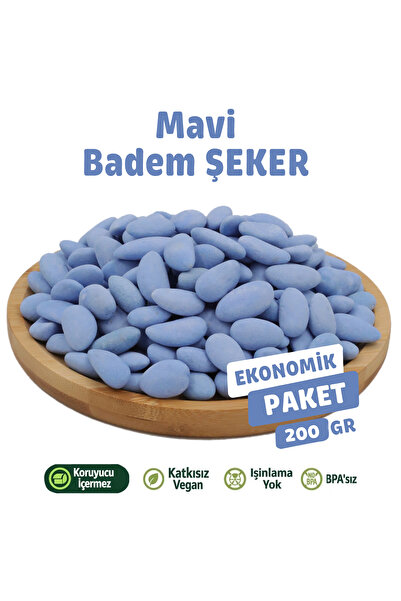 Gaziantep Baharat Mavi Badem Şekeri 200gr - Hayalet, Badem Şekeri, Mardin Şeker