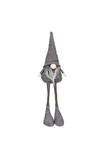 OEM Decorative Christmas Gnome Figurine with Long Legs, Grey, Hat, 55 cm