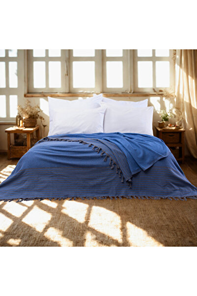 Püskül Multi-Purpose Bedspread and Sofa Cover - Double Size 200 X 250 Cm, Soft, Lightweight, Decorative Pique