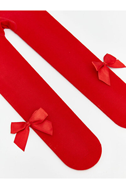 LC Waikiki Timeless Store: Timeless Recommendations |   Bow Detailed Baby Girl Pantyhose 2-Piece Set