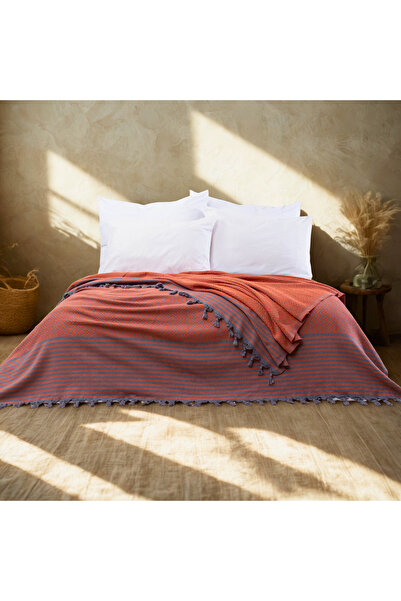 Püskül Multi-Purpose Bedspread and Sofa Cover - Double Size 200 X 250 Cm, Soft, Lightweight, Decorative Pique