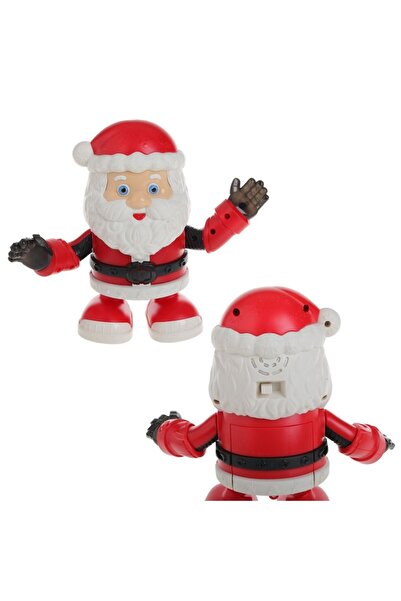 OEM Interactive Christmas Santa Claus Figurine with Red Coat — Movement, Sound & Light, 19 cm
