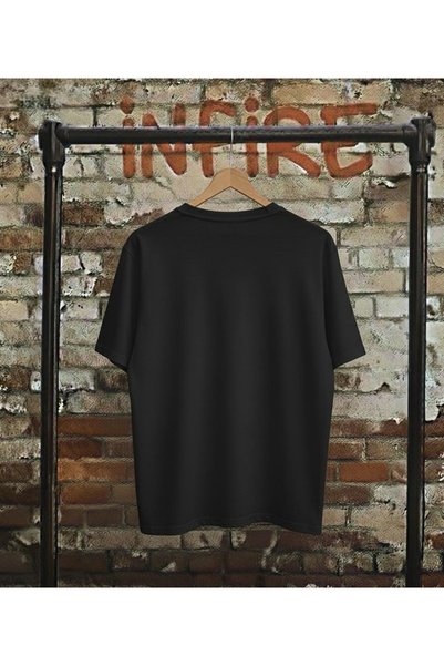 Infire clothing Unisex Oversized Brown Printed T-Shirt