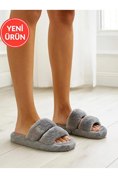 YONCA OUTLET ПЛЮШЕНИ ПУХКАВИ ДАМСКИ ДОМАШНИ ПАНТОФИ, УДОБНИ И СТИЛНИ, ЗИМНИ, ...