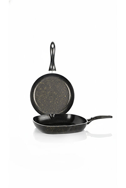 Bonetti Granit Tava ve Grill Tava Seti | Izgara Tavası |