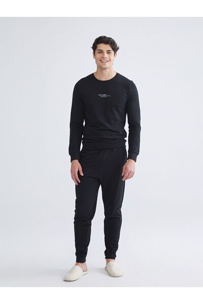 LC Waikiki   Black Standard Fit Men's Pajama Set