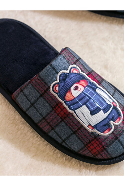 LC Waikiki Ανδρικές παντόφλες Red Bear με τύπωμα