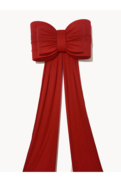 Insolito Custom Funda Craciun Dubla din lycra rosie 180x85 cm cu panglici 3.2 m