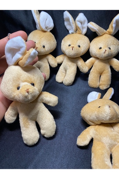 Massaltay سلسلة مفاتيح على شكل دمية أرنب قطيفة - حلية للمفاتيح والحقائب (قطعة...
