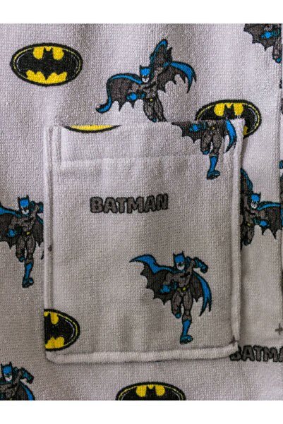 LC Waikiki Gray Printed Boy's Bathrobe