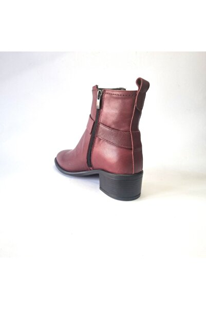 TwoEgoist Women's Genuine Leather 4.5 cm Heeled Handmade Buckle Comfortable Daily Boots