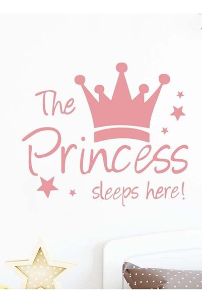 Generic Pink Princess Crown Ramadan Wall Sticker for Girls Room, Decorative P...