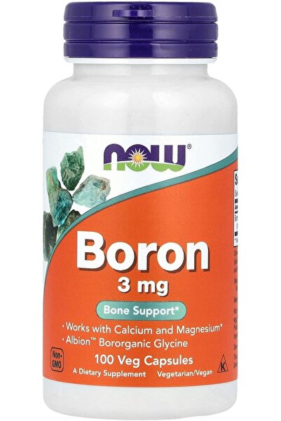 Now Foods بورون - 3 ملغ - 100 كبسولة