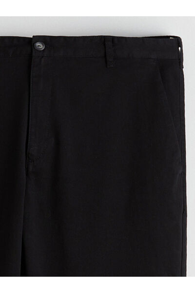 LC Waikiki Black Plus Size Standard Fit Men's Chino Pants