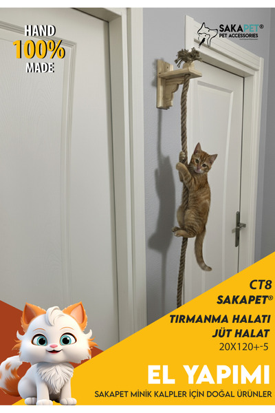 SAKAPET CT8 KEDİ TIRMANMA HALATI