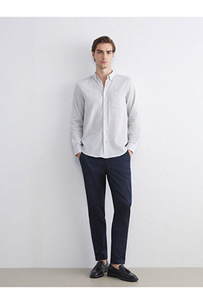 LC Waikiki Navy Blue Slim Fit Men's Chino Trousers