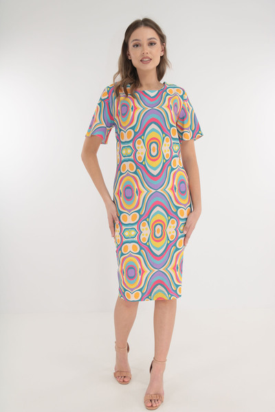 Vanessa Line RO White dress with Printed
